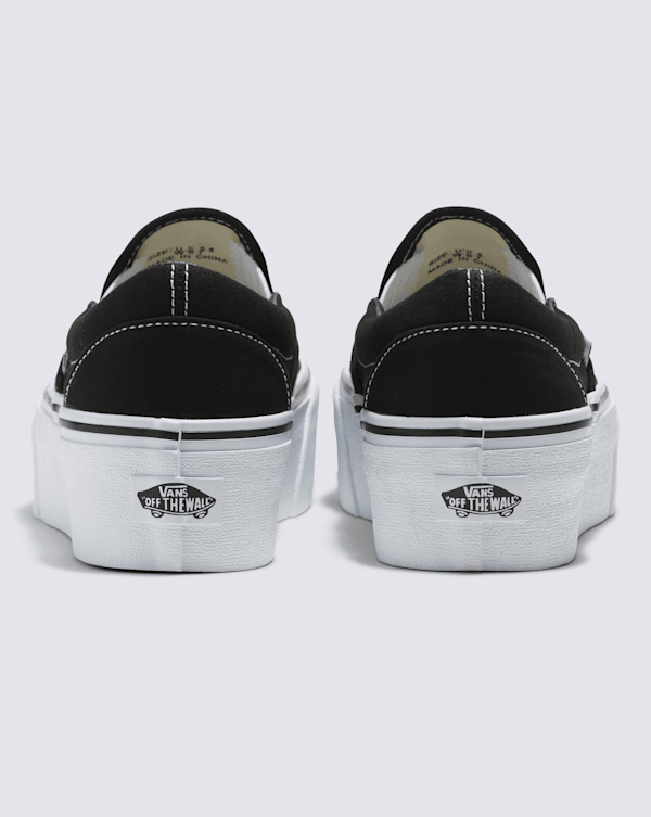 ☆関税込☆VANS★CLASSIC SLIP-ON STACKED★22-25cm★スニーカー W 7 🌈 Vans Classic Slip-On Stacked Platform Rainbow Glitter