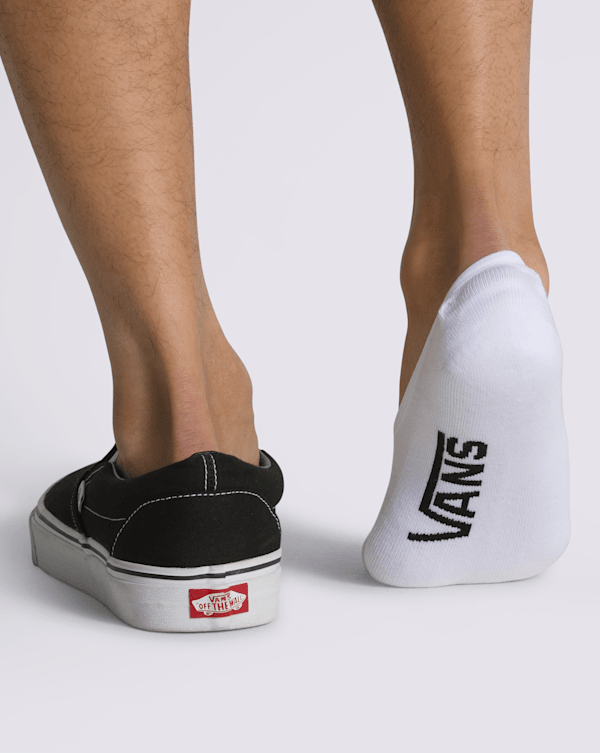 Classic Super No Show Socks 3-Pack in White | Vans