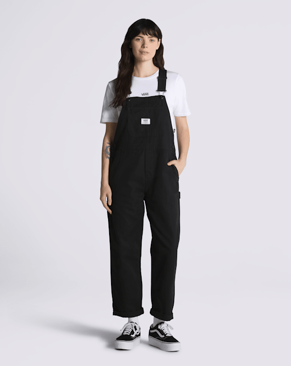 ⭐︎CFT. Tag overalls/Black Ground Work Overalls in Black | Vans