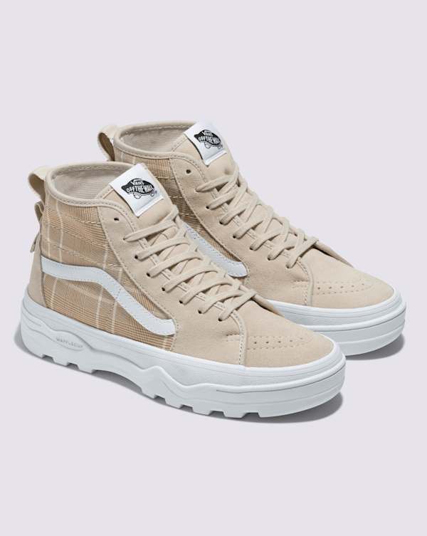 Sentry Sk8-Hi WC Plaid Shoe en French Oak Beige | Vans CA