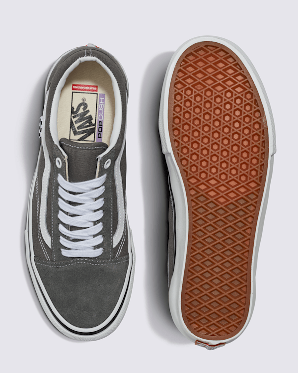 Skate Old Skool Shoe in Pewter Grey / White | Vans