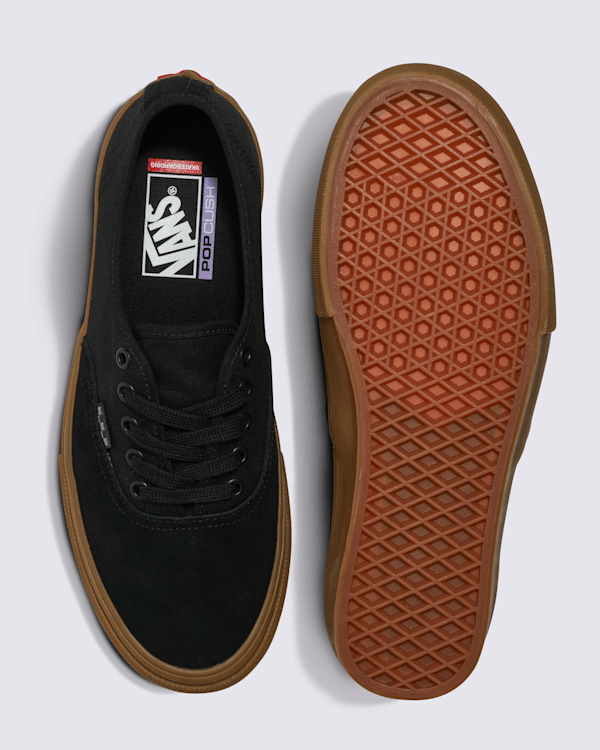 Skate Authentic Shoe en Black / Gum | Vans CA