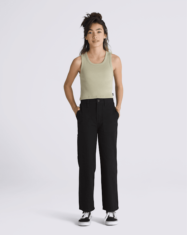 Kids Drew Rib Tank Top in Elm Tan Beige | Vans Kids Drew Rib Tank Top in Elm Tan Beige | Vans