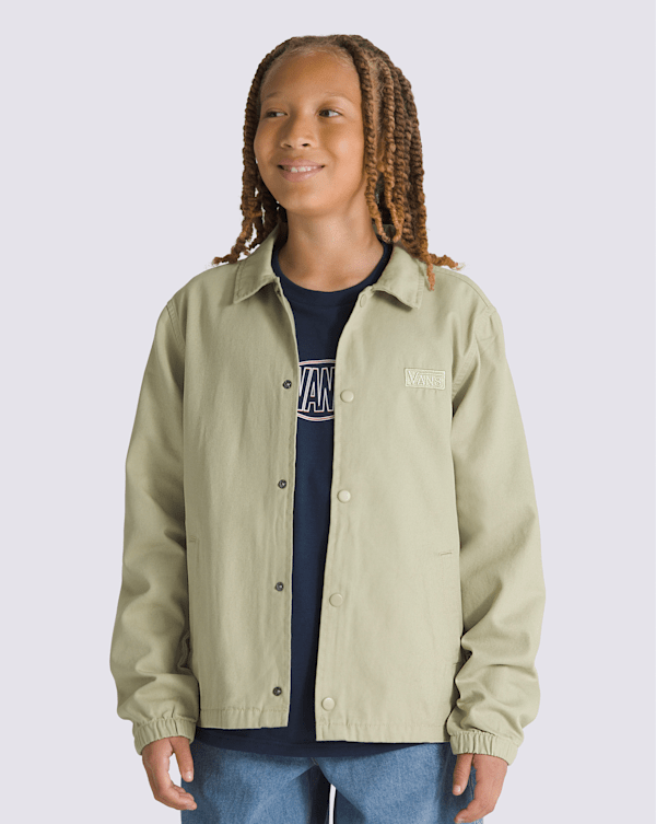 Kids Torrey Canvas Jacket en Elm Tan Beige | Vans CA