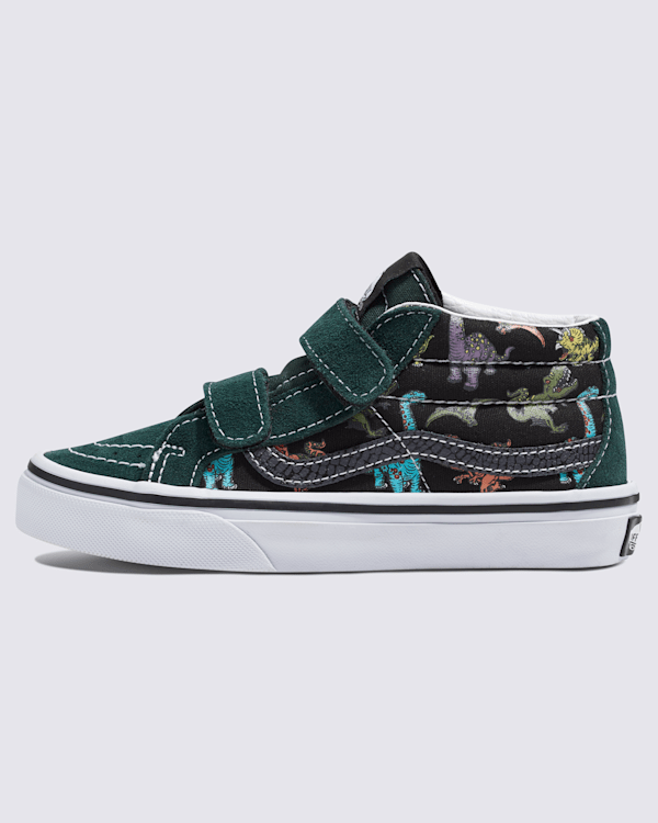 ミュージック N 5 Little Kids Sk8-Mid Reissue V Shoe in Dark Teal Green