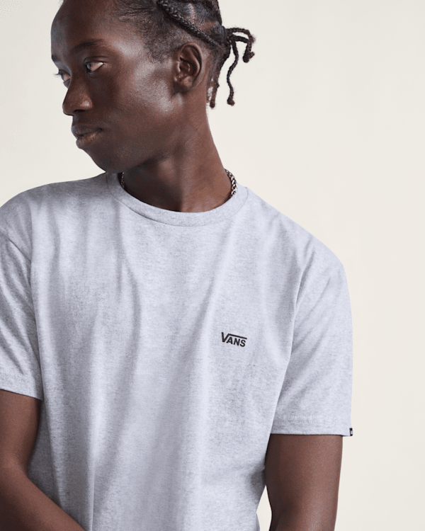 Left Chest Logo T-Shirt in Heather Grey | Vans Left Chest Logo T-Shirt in Heather Grey | Vans