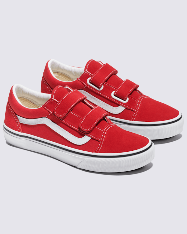 Big Kids Old Skool V Shoe en Racing Red Vans CA