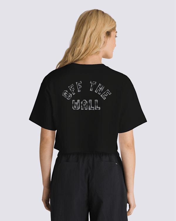 Makeshift Relaxed Crop T-Shirt in Black | Vans