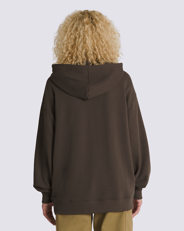 Harmonious Oversized Pullover Hoodie in Turkish Coffee Brown