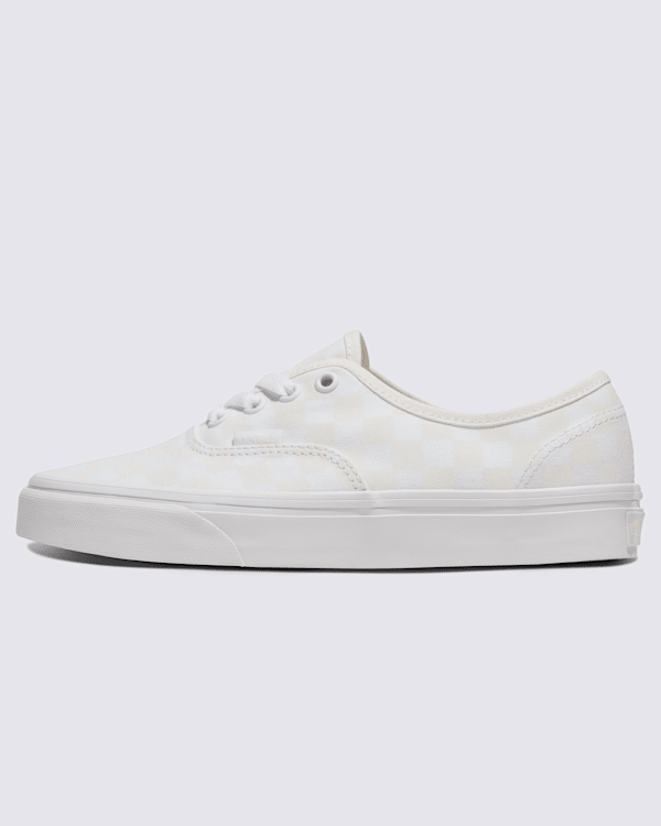 Authentic Checkerboard Shoe in White | Vans
