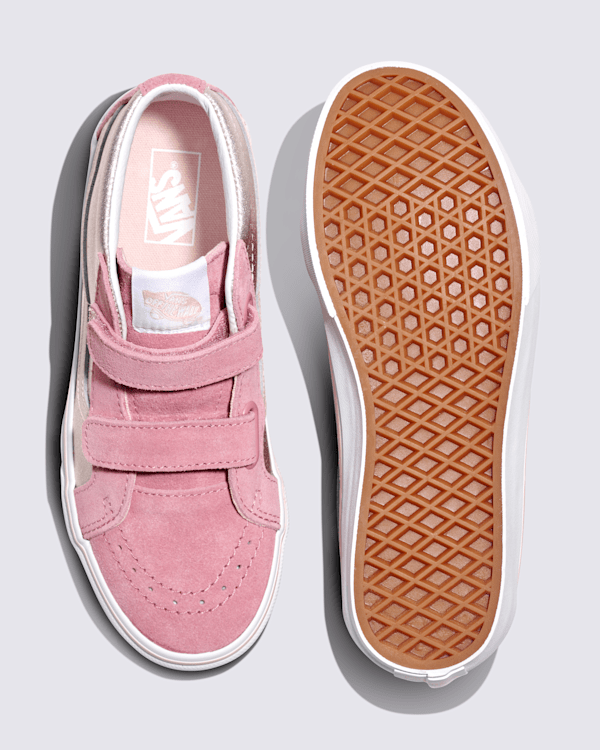 マビックプロ Big Kids Sk8-Mid V Shoe in Metallic Pink | Vans