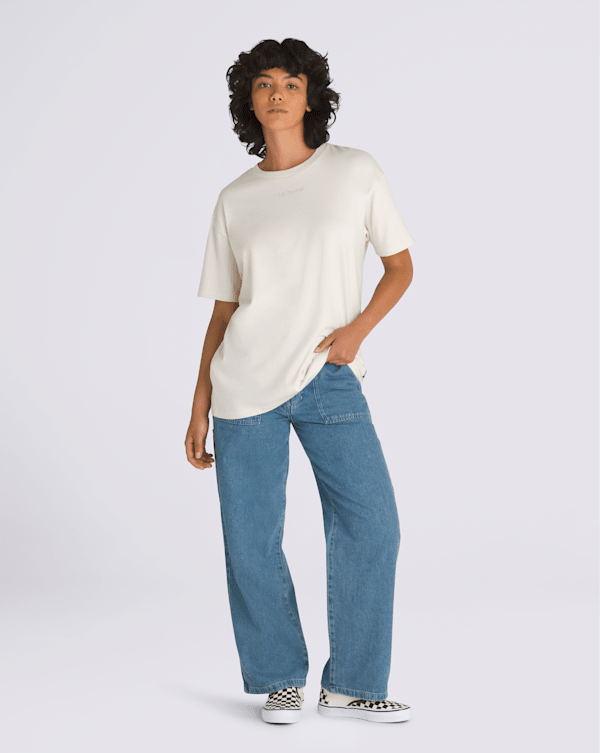 Broken Up Oversized T-Shirt in Turtledove White | Vans
