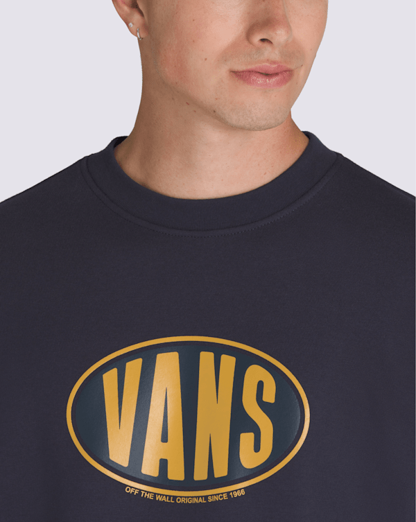 Spray On Loose Crew Sweatshirt in Parisian Night Blue | Vans