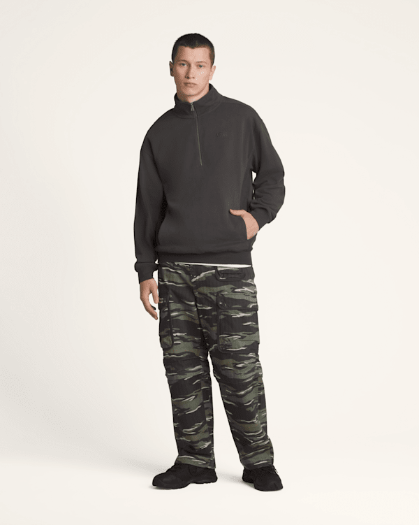 Premium Half Zip Sweatshirt in After Dark Brown | Vans