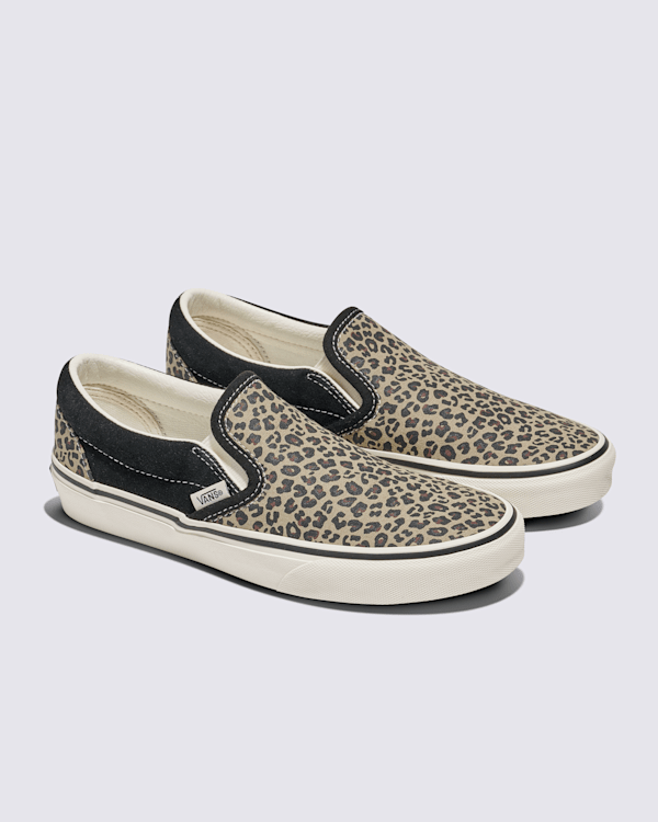 Classic Slip-On Shoe in Black / Tan Leopard | Vans Classic Slip-On Shoe in Black / Tan Leopard | Vans