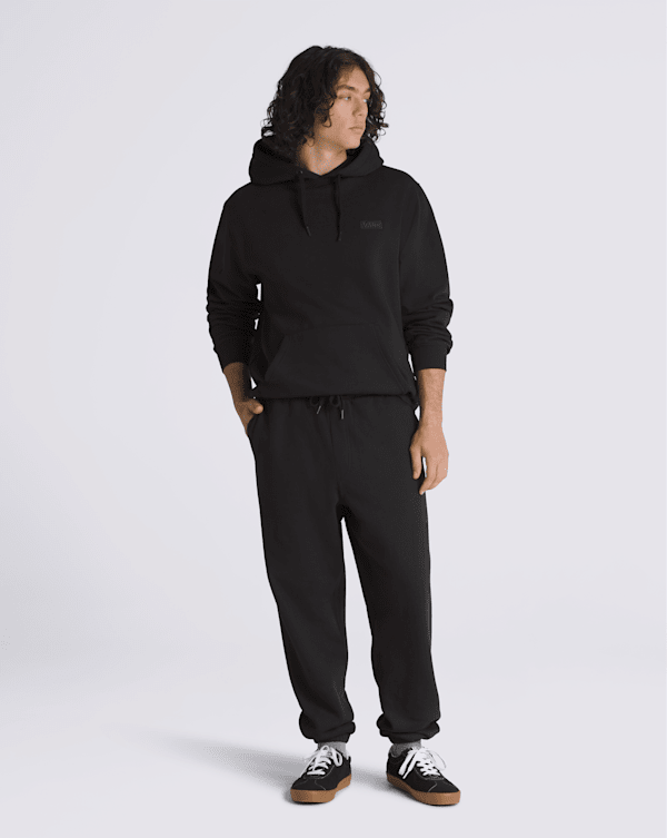 Core Basic Relaxed Fleece Pants in Black | Vans Core Basic Relaxed Fleece Pants in Black | Vans