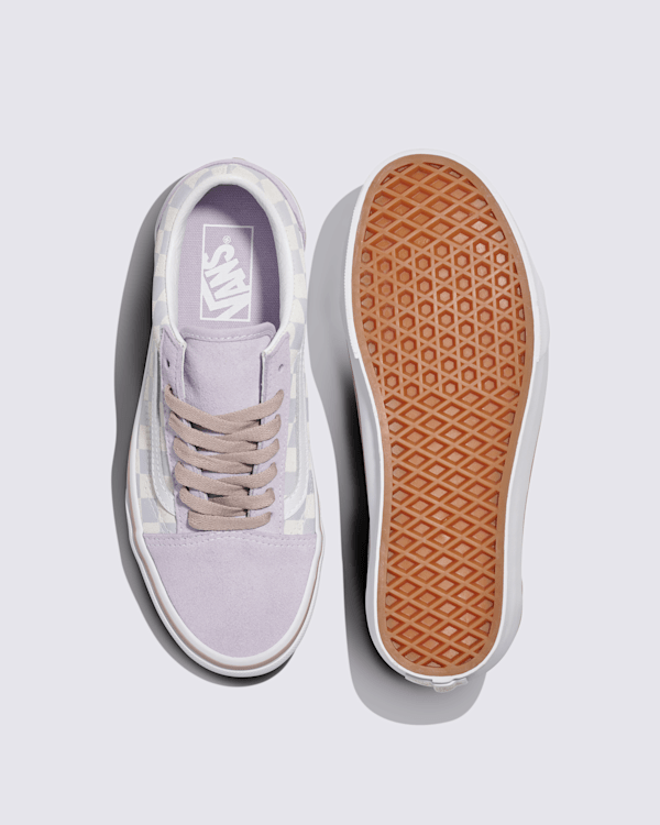 Old Skool Suede Checkerboard Shoe in Evening Haze Lavender