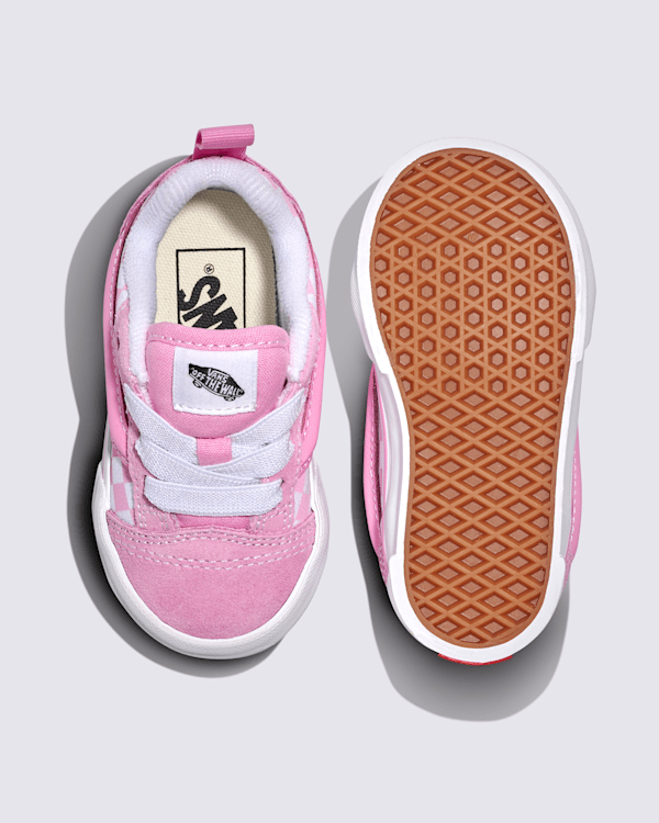 Toddler Knu Skool Checkerboard Shoe in Prism Pink / White | Vans