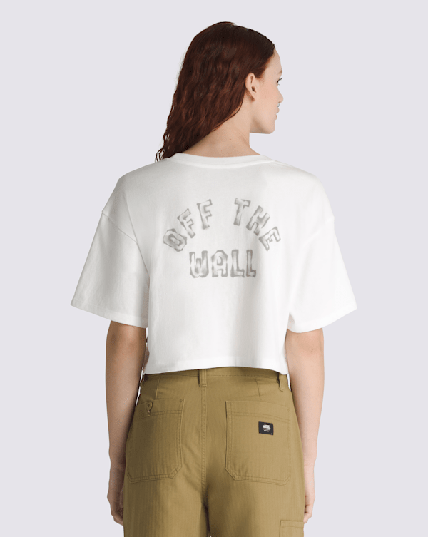 Makeshift Relaxed Crop T-Shirt in White | Vans