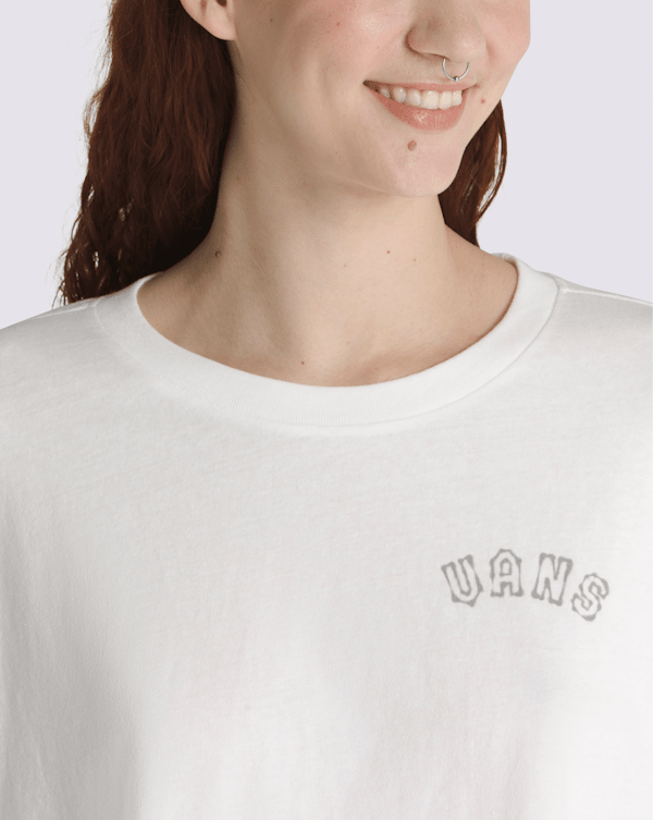Makeshift Relaxed Crop T-Shirt in White | Vans