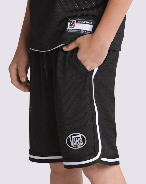 Kids Classic Oval Loose Basketball Shorts in Black | Vans Kids Classic Oval Loose Basketball Shorts in Black | Vans