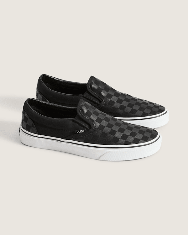 Vans | Classic Checkerboard Slip-On Black/Black Shoe display picture 1