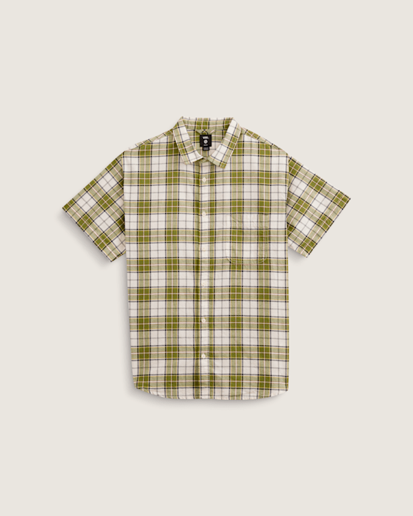 Lawson Solid Woven Shirt in Marshmallow White / Olive Green Lawson Solid Woven Shirt in Marshmallow White / Olive Green