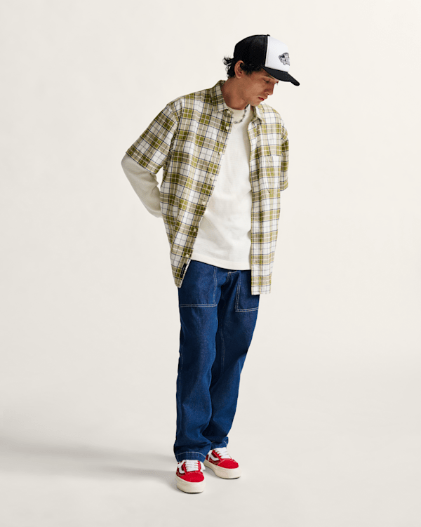 Fatigue Loose Tapered Denim Pants