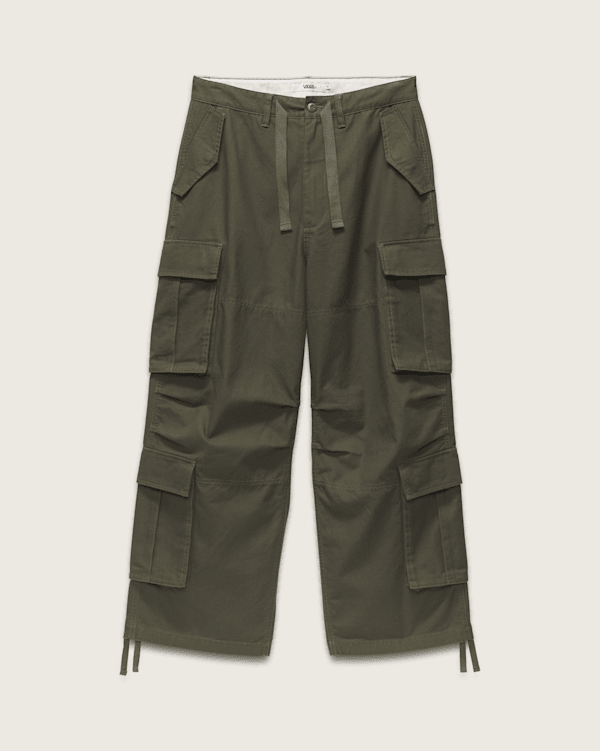 Premium Baggy Cargo Pants in Grape Leaf Green | Vans