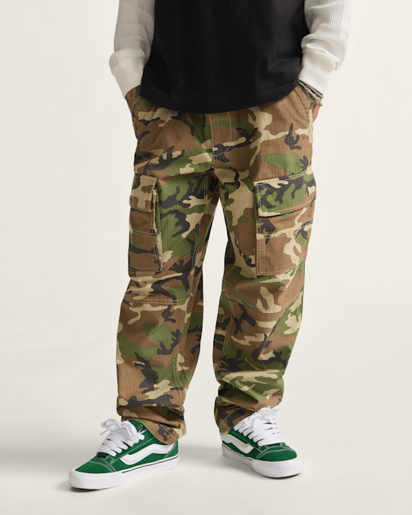 Fatigue Cargo Loose Tapered Ripstop Pants