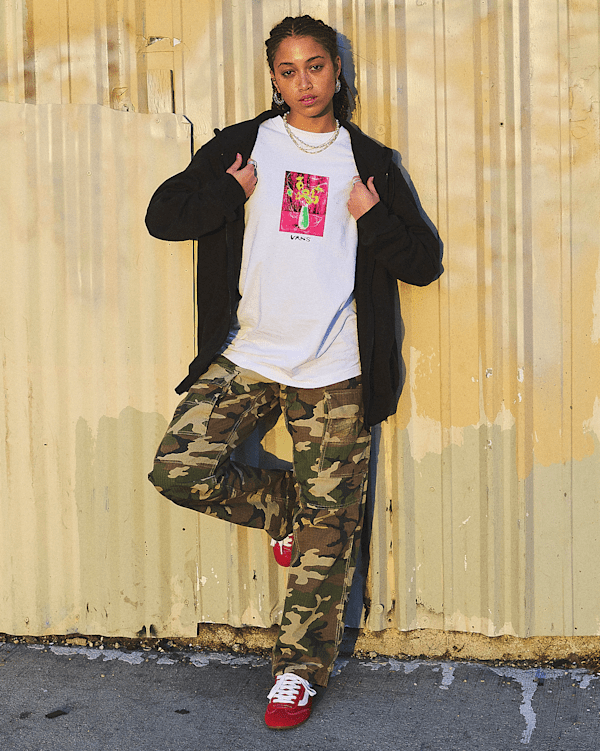 Pants Outfit Camo Pants And Vans Fatigue Cargo Loose Tapered