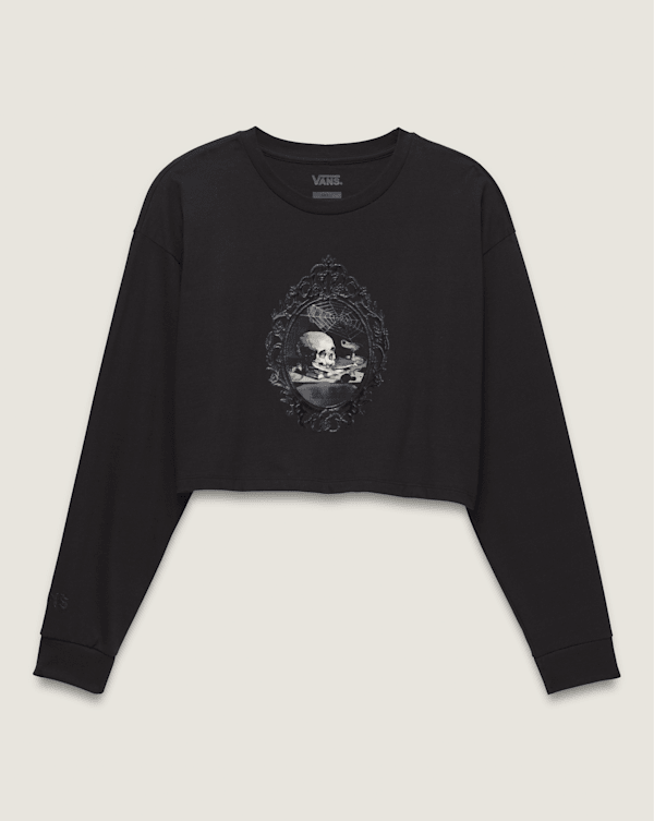 Tシャツ・カットソー ^LEATHERY^ VINTAGE SLIM CROP TOP WASHED BLACK LRTS4201WBK Vanity-Frame-Relaxed-Long-