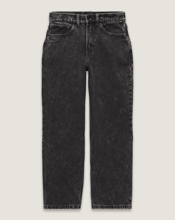 Kids Check-5 Baggy Denim Pants in Stonewash Black | Vans