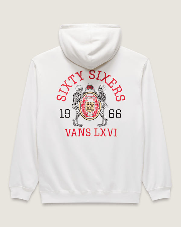 Skull Reaper Frat LXVI Pullover Hoodie in White | Vans Skull Reaper Frat LXVI Pullover Hoodie in White | Vans