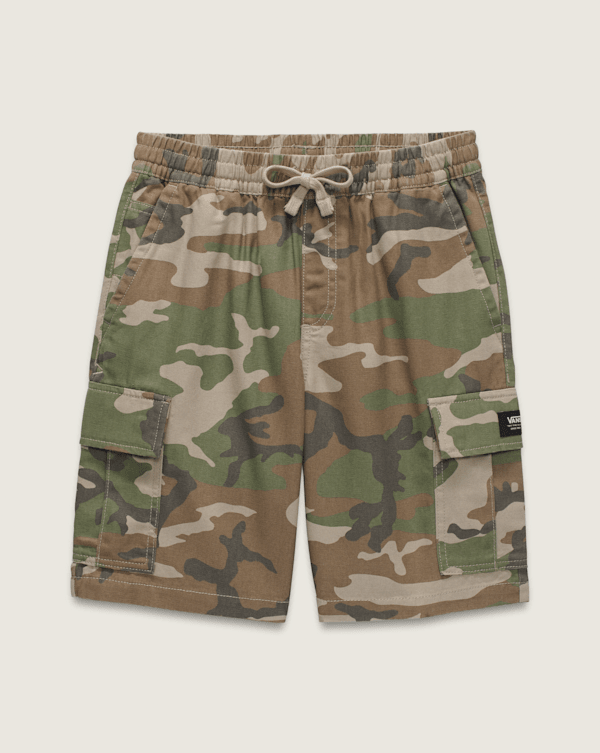 Victorious Men's Belted Twill Camo Cargo Short DS2065 - Lime