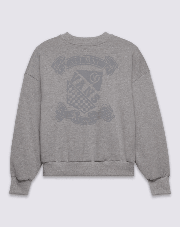 Faded Lessons Retro Crew Sweatshirt in Cement Heather Grey | Vans
