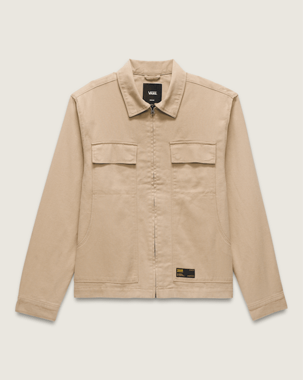 McAvoy Zip Station Jacket en Incense Tan Brown | Vans CA