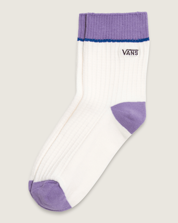 Kids Fashion Half Crew Socks in White / Purple Haze | Vans