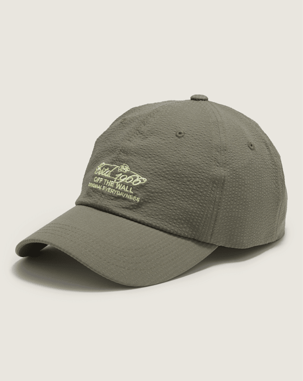1966 Curved Bill Jockey Hat in Loden Grey Green | Vans