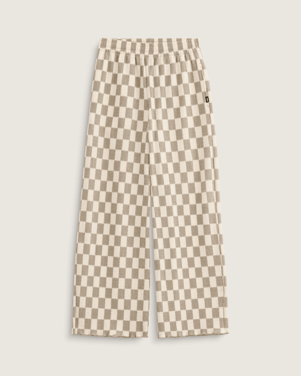 Wren Checkerboard Pants in London Fog Grey / White | Vans