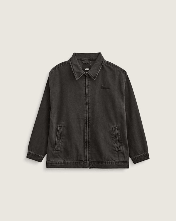 Graffiti Pitstop Denim Jacket en Washed Black | Vans CA