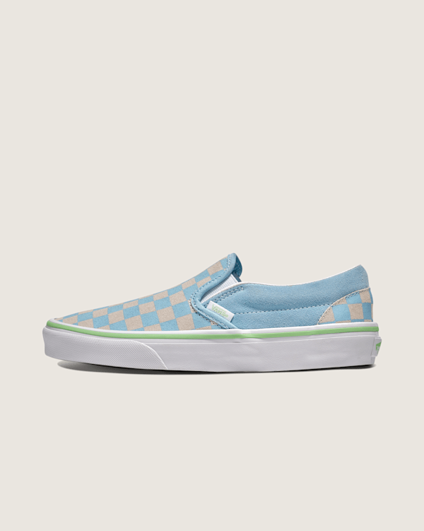 ☆VANS☆ Classic Slip-On Color Tiered Checkerboard Dusty Blu Vans | Classic Slip-On Checkerboard Dusty Blue | Shoes