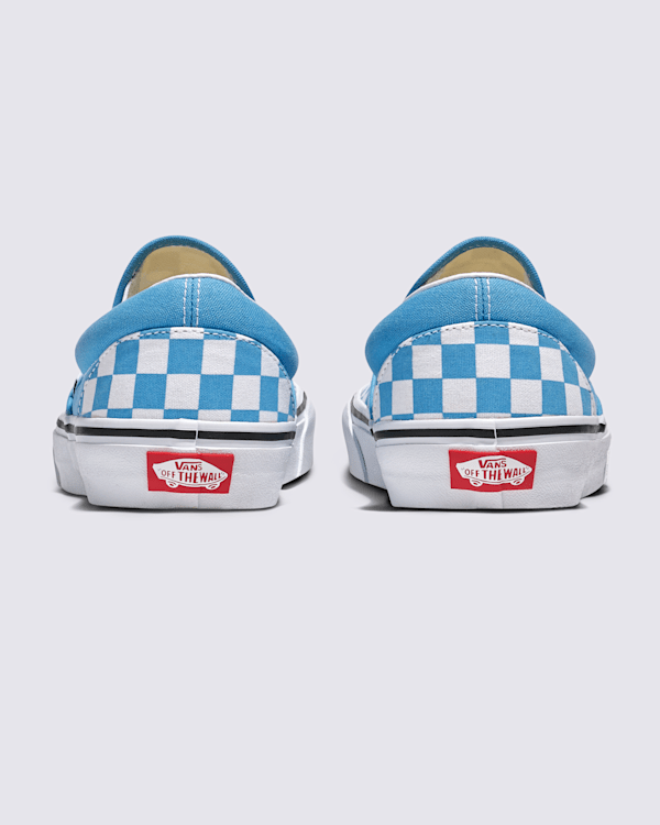Classic Slip-On Checkerboard Shoe in Heritage Blue / White