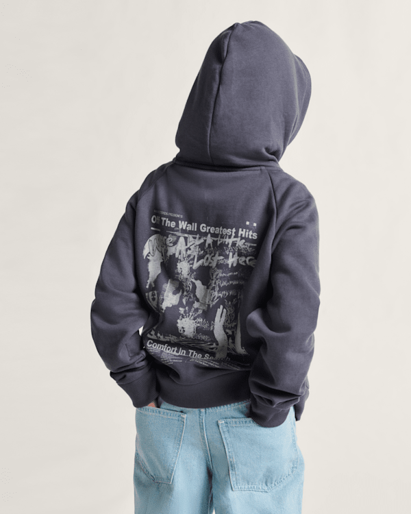 Kids Greatest Hits Zip Hoodie in Asphalt Grey | Vans