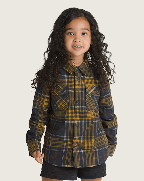 Little Kids Otis Long Sleeve Woven Shirt in Parisian Night