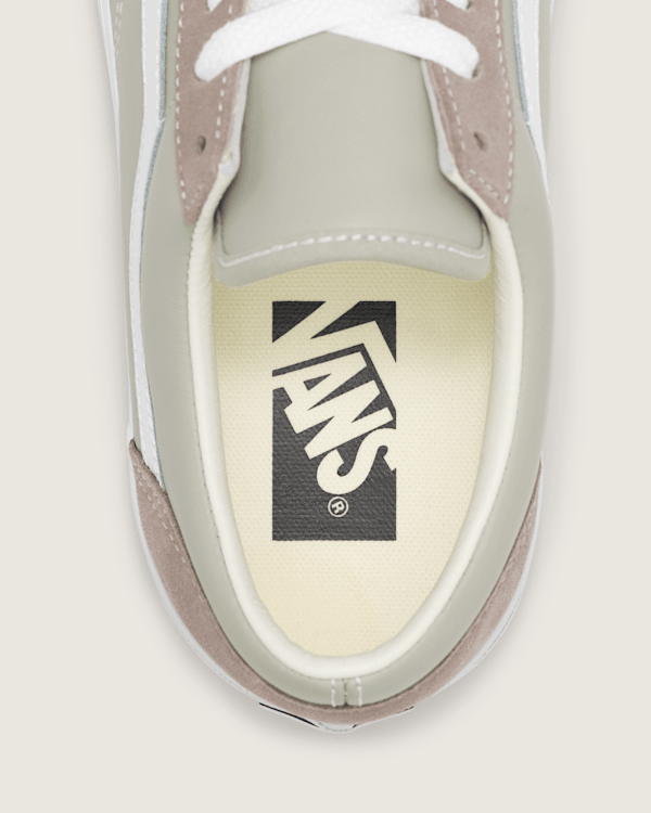 Premium Old Skool Leather Shoe in Atmosphere Grey / Beige | Vans