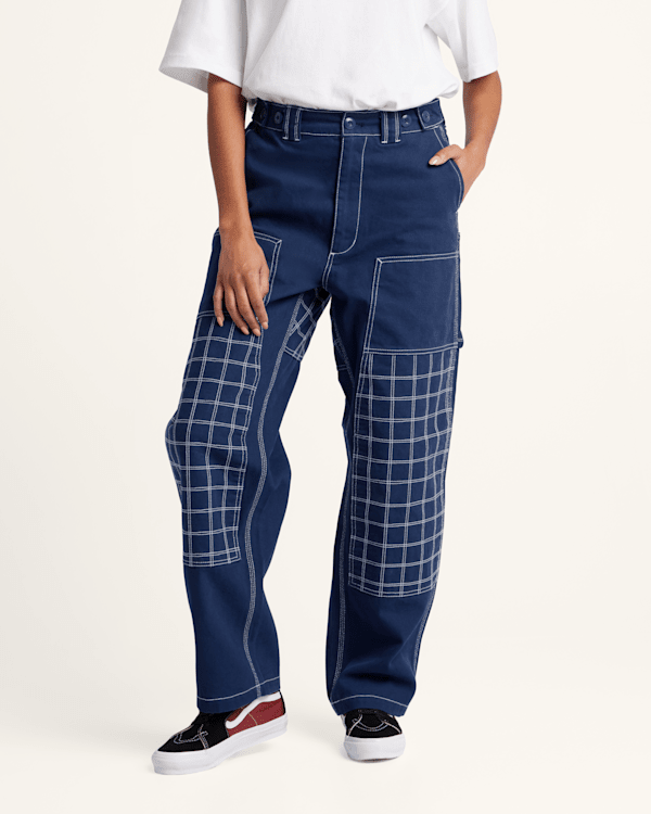 OTW Quilted Carpenter Pants in Dress Blues Navy | Vans