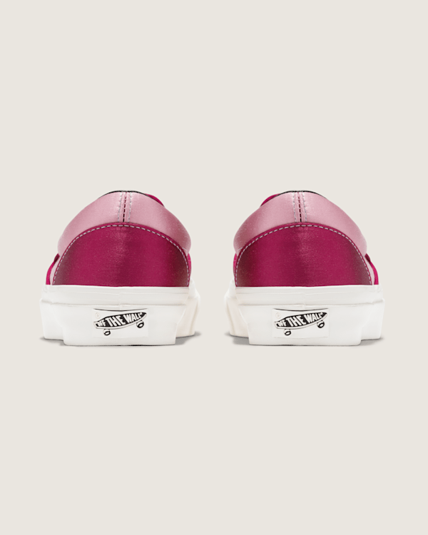 Premium Classic Slip-On Satin Shoe in Cherry Red / Pink | Vans