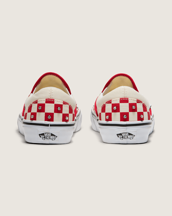 Vans Classic Slip On Size 8.5 Dark Red & White EU Vans Classic Slip On Checkerboard Red Size Womens 7 Mens 5.5  main image 4