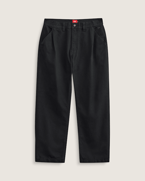 【THE MOZZ】Camper Banding Pleated Pants Alder Relaxed Pleated Pants in Elm Tan Beige | Vans
